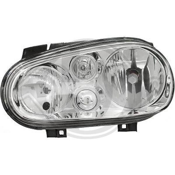 DIEDERICHS 2213089 Headlight Left, H7, H7/H1, H1, without front fog light, for right-hand traffic, without electric motor