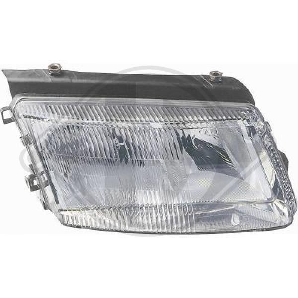 DIEDERICHS 2245982 Headlight Right, H7, H7/H4, H4, Halogen, with front fog light, for right-hand traffic