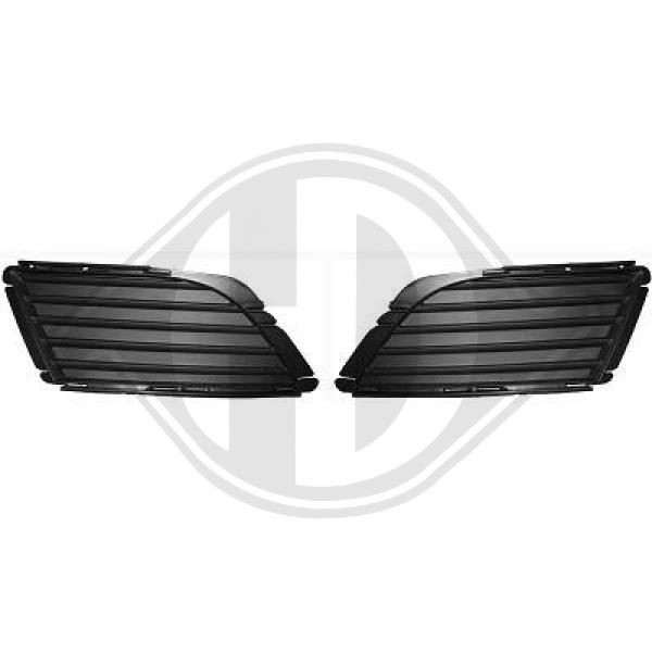 Bumper mesh DIEDERICHS Fitting Position: Left Front, Right Front, Vehicle Equipment: for vehicles without front fog light - 1813346