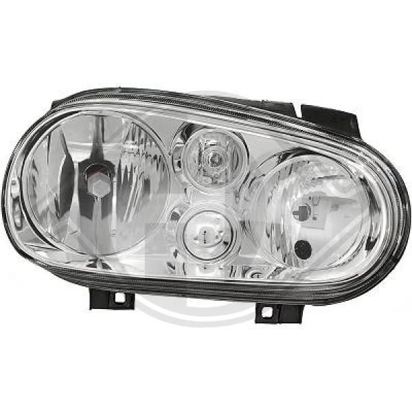 DIEDERICHS 2213088 Headlight Right, H7, H7/H1, H1, without front fog light, for right-hand traffic, without electric motor