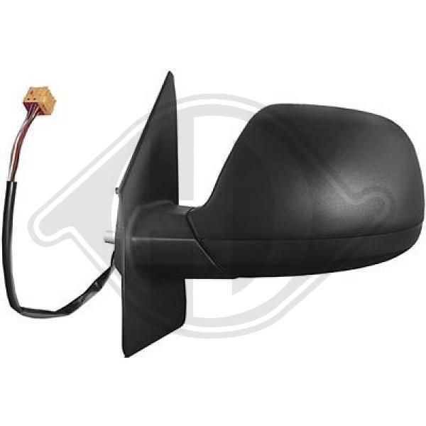 DIEDERICHS 2273025 Wing mirror Left, Aspherical, for electric mirror adjustment, Heatable, Complete Mirror