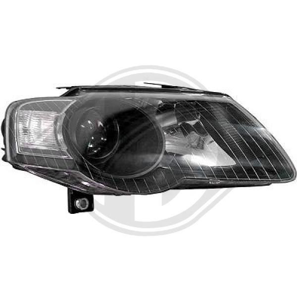 DIEDERICHS HD Tuning 2247982 Headlight Right, H7/H7, black, with motor for headlamp levelling
