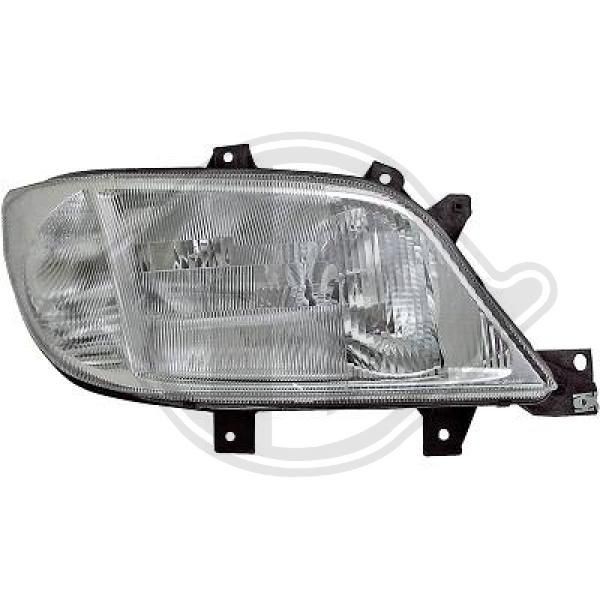 DIEDERICHS 1662084 Headlight Right, H1, H1/H7, H7, without front fog light