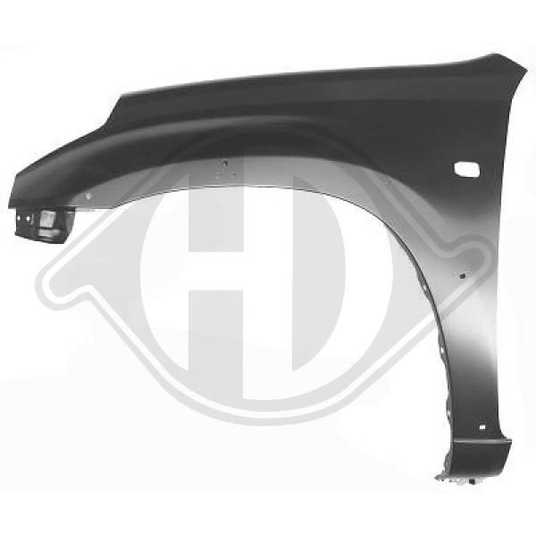 DIEDERICHS 6686106 Wing fender Right Front