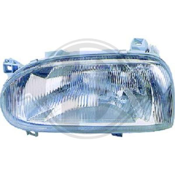 DIEDERICHS 2212080 Headlight Right, H4, oval, for right-hand traffic, without electric motor
