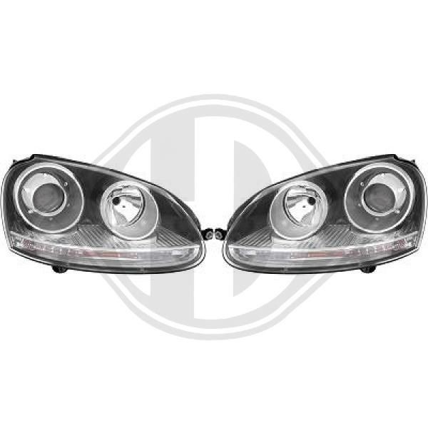 DIEDERICHS Front headlights LED and Xenon Golf 5 new 2214980