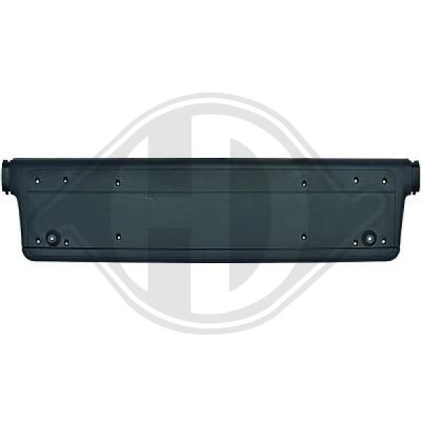 Licence plate holder / bracket DIEDERICHS Front, black, Mat, frameless - 1214054