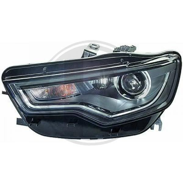 DIEDERICHS 1028087 Headlight Left, D3S, D3S/H7, H7, LED, Bi-Xenon, 12V, with position light, with high beam, with low beam, with dynamic bending light, with indicator, for daytime running light (LED), for right-hand traffic, for left-hand traffic, without control unit for dynamic bending light (AFS), without glow discharge lamp, with motor for headlamp levelling, with bulbs, ECE