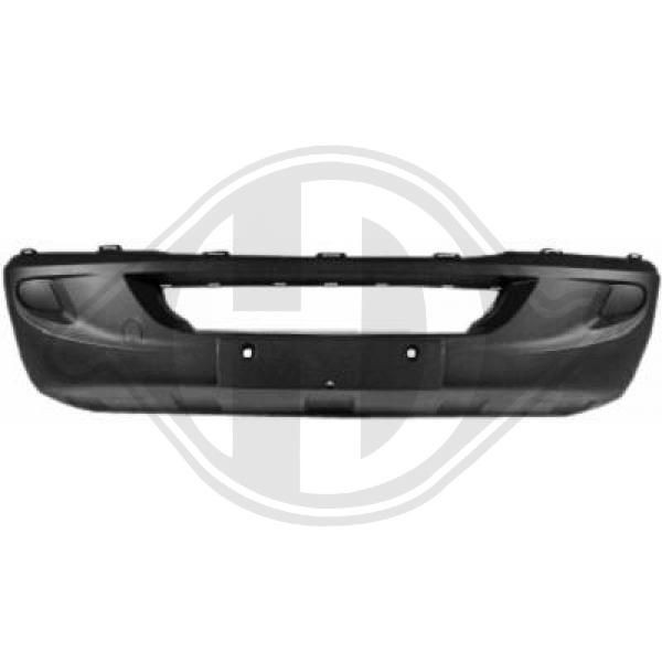 DIEDERICHS Priority Parts 1663050 Bumper Front, for vehicles without parking distance control, black