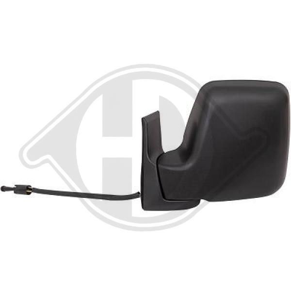 DIEDERICHS 3495027 Wing mirror Left, Grained, for manual mirror adjustment, Convex, Complete Mirror