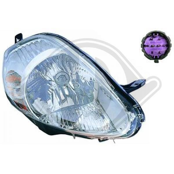 DIEDERICHS 3456182 Headlight Right, H4, for right-hand traffic, with electric motor