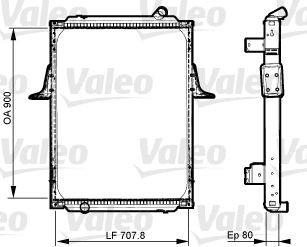 VALEO Aluminium, 900 x 708 x 52 mm Kühler, Motorkühlung 733536 kaufen