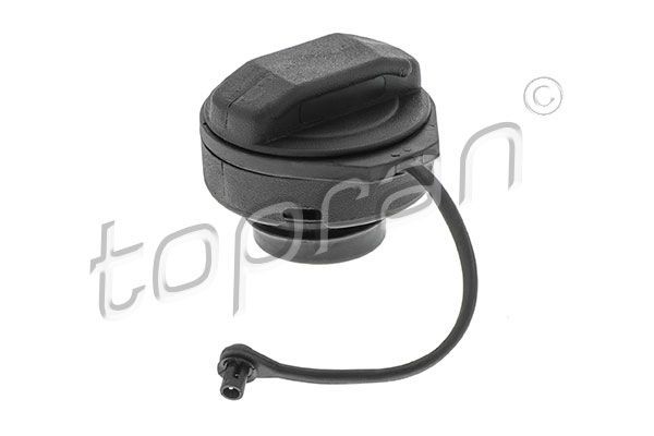 TOPRAN 112 984 Fuel cap not lockable, without lock, black, with support strap