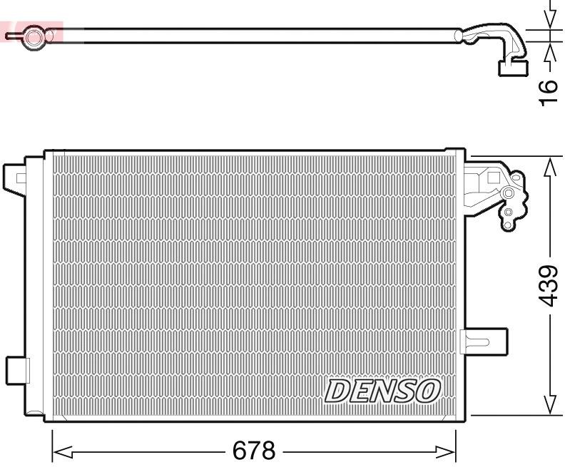 aire acondicionado para VW condensador Denso dcn32063 