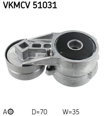 SKF Ø: 70mm, Width: 35mm Tensioner pulley, v-ribbed belt VKMCV 51031 buy