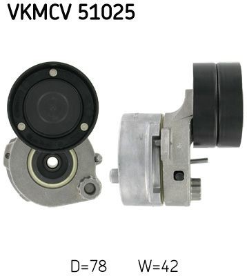 VKMCV 51025 SKF Spannrolle, Keilrippenriemen für VW online bestellen