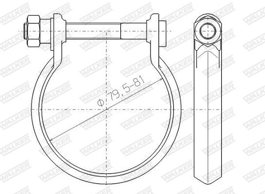 OEM-quality WALKER 80464 Clamp, exhaust system