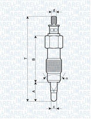 UC54A MAGNETI MARELLI 11V 10A M4, after-glow capable, Length: 37, 15,5 mm, 67,9 mm, 15 Nm Total Length: 67,9mm, Thread Size: M4 Glow plugs 062900073304 buy