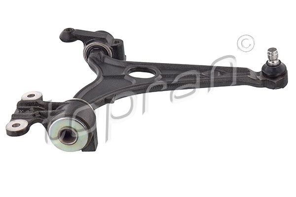 722 651 TOPRAN Control arm FIAT with holder, with rubber mount, with ball joint, Front Axle Right, Control Arm, Cast Steel, Black-painted, Cathodic Painting