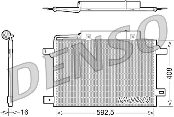 DENSO R 134a Refrigerant: R 134a Condenser, air conditioning DCN17003 buy