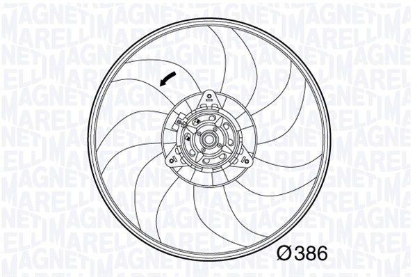 Opel CORSA Radiator cooling fan 7060408 MAGNETI MARELLI 069422564010 online buy