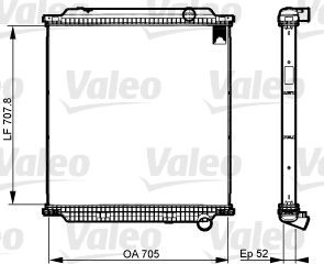 VALEO 733526 Kühler, Motorkühlung für VOLVO FE II LKW in Original Qualität
