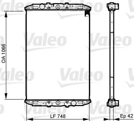 VALEO Aluminium, 1067 x 748 x 42 mm, without frame Radiator 733509 buy
