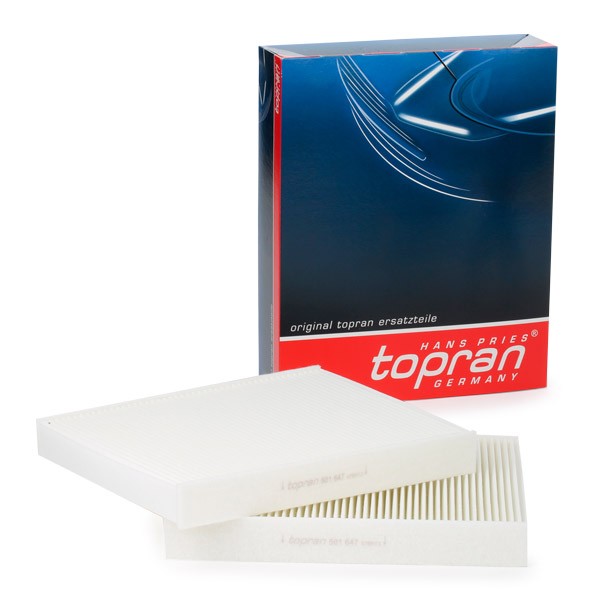 TOPRAN 501 647 Pollen filter Pollen Filter, Filter Insert, 247 mm x 206 mm x 31 mm, rectangular