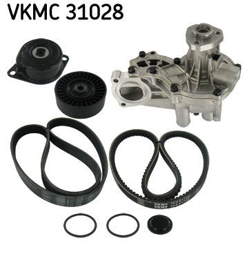 VKPA 81410 SKF VKMC31028 Water Pump + V-Ribbed Belt Kit 98 007 165 80