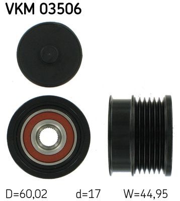 920801 SKF VKM03506 Alternator Freewheel Clutch 12760888