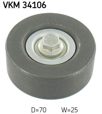 SKF VKM 34106 Deflection / Guide Pulley, v-ribbed belt