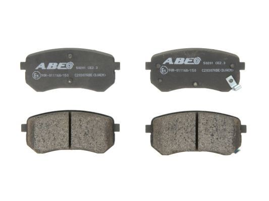 ABE C20307ABE Brake pad set Rear Axle, with acoustic wear warning