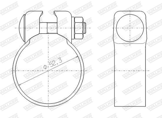 WALKER 81988 Clamp, exhaust system NISSAN MICRA 2000 price
