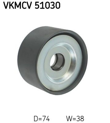 SKF Ø: 74,2mm Deflection / Guide Pulley, v-ribbed belt VKMCV 51030 buy