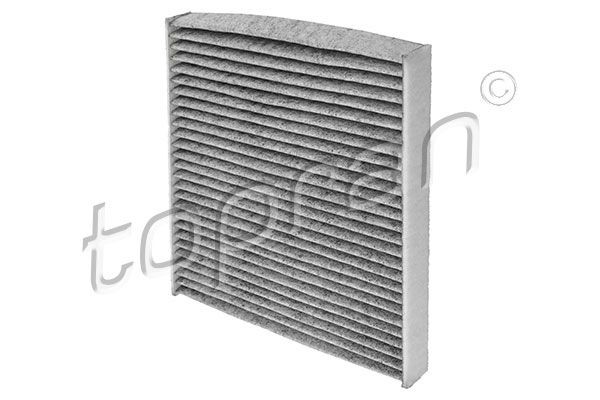 TOPRAN 407 944 Pollen filter Filter Insert, with Odour Absorbent Effect, Activated Carbon Filter, 215 mm x 217 mm x 26 mm