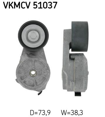 VKMCV 51037 SKF Spannrolle, Keilrippenriemen für DAF online bestellen