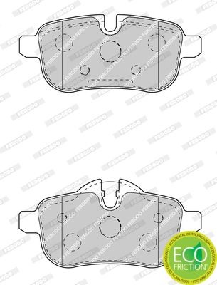 FDB4401 Set of brake pads 24559 FERODO prepared for wear indicator, with accessories