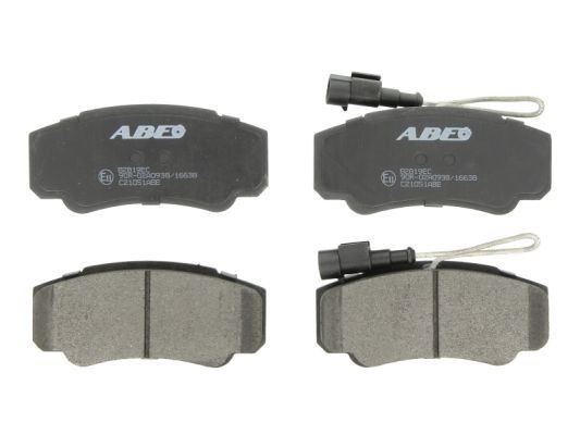 ABE C21051ABE Brake pad set Rear Axle, with acoustic wear warning