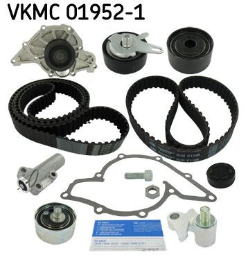 SKF VKMC 01952-1 Water pump and timing belt kit with gaskets/seals, Width 1: 30 mm, with trapezoidal tooth profile, Plastic