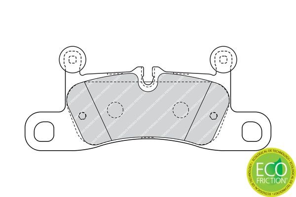 FDB4424 Set of brake pads FDB4424 FERODO prepared for wear indicator, without accessories