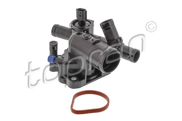 207 934 TOPRAN Coolant thermostat NISSAN Cylinder Head, frontal sided, transmission sided, with thermostat