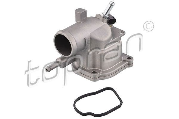 TOPRAN 401 474 Engine thermostat Opening Temperature: 87°C, with seal, with sensor, with housing, Metal Housing