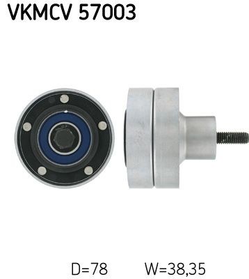 SKF Deflection / Guide Pulley, v-ribbed belt VKMCV 57003 buy