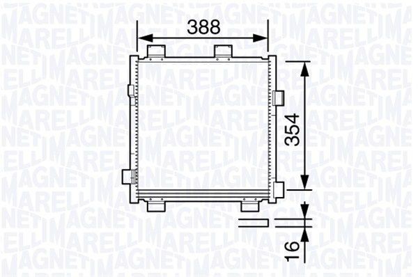 BC695 MAGNETI MARELLI Condenser, air conditioning 350203695000 buy