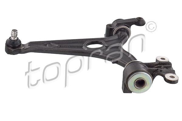 722 650 TOPRAN Control arm FIAT with holder, with rubber mount, with ball joint, Front Axle Left, Control Arm, Cast Steel, Black-painted, Cathodic Painting