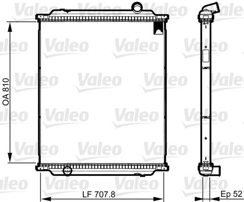 VALEO 733521 Kühler, Motorkühlung für RENAULT TRUCKS Kerax LKW in Original Qualität