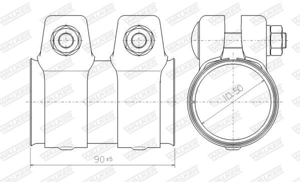 OEM-quality WALKER 86152 Pipe connector, exhaust system