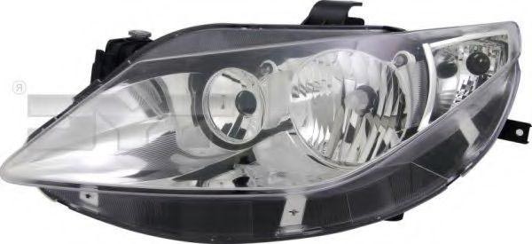 20-11972-25-2 TYC Headlight SEAT Left, H7/H7, for right-hand traffic, without electric motor
