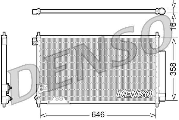 DENSO DCN40009 Air conditioning condenser 80 101 SEF E11