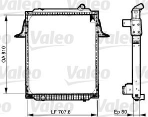 VALEO Aluminium, 810 x 708 x 52 mm Radiator 733535 buy